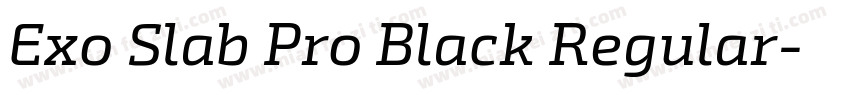 Exo Slab Pro Black Regular字体转换